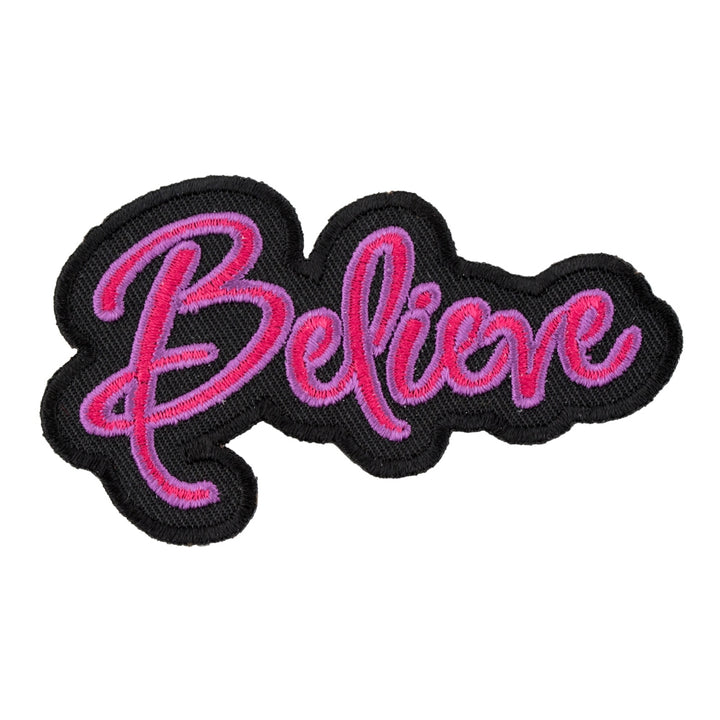 Believe Pink &amp; Purple Patch, Inspirational Ladies Patches — product image