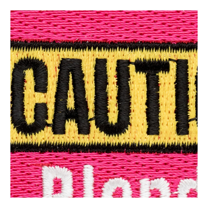 Caution! Blonde Thinking Patch, Funny Ladies Patches — detail view 2