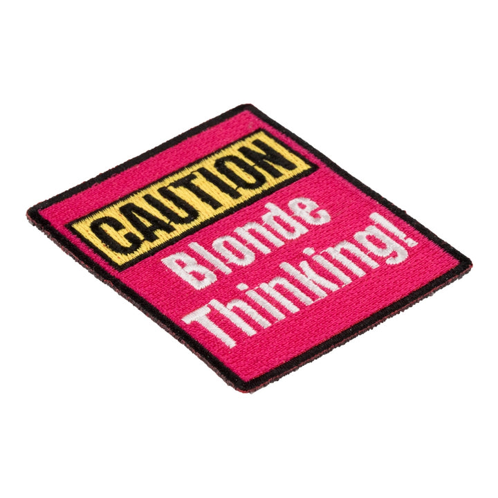 Caution! Blonde Thinking Patch, Funny Ladies Patches — detail view 1