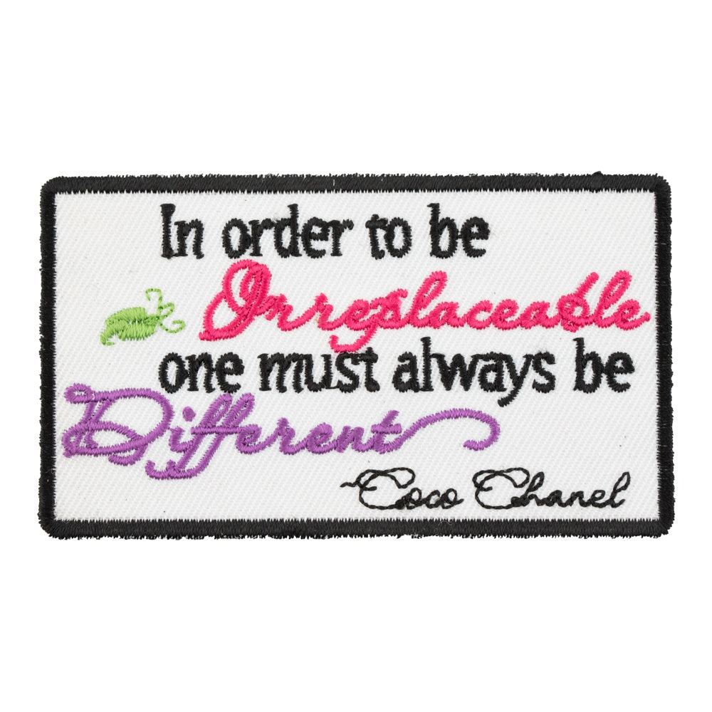 To Be Irreplaceable Be Different Patch, Ladies Patches — product image