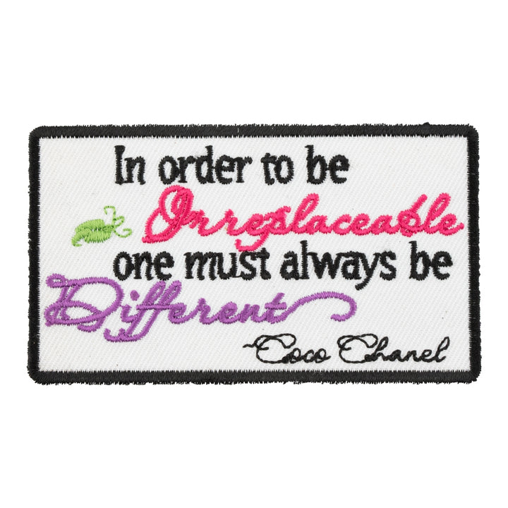 To Be Irreplaceable Be Different Patch, Ladies Patches — product image