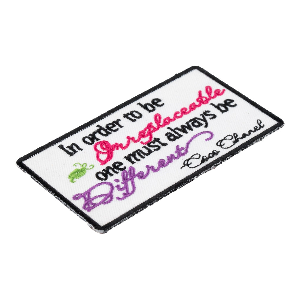 To Be Irreplaceable Be Different Patch, Ladies Patches — detail view 1