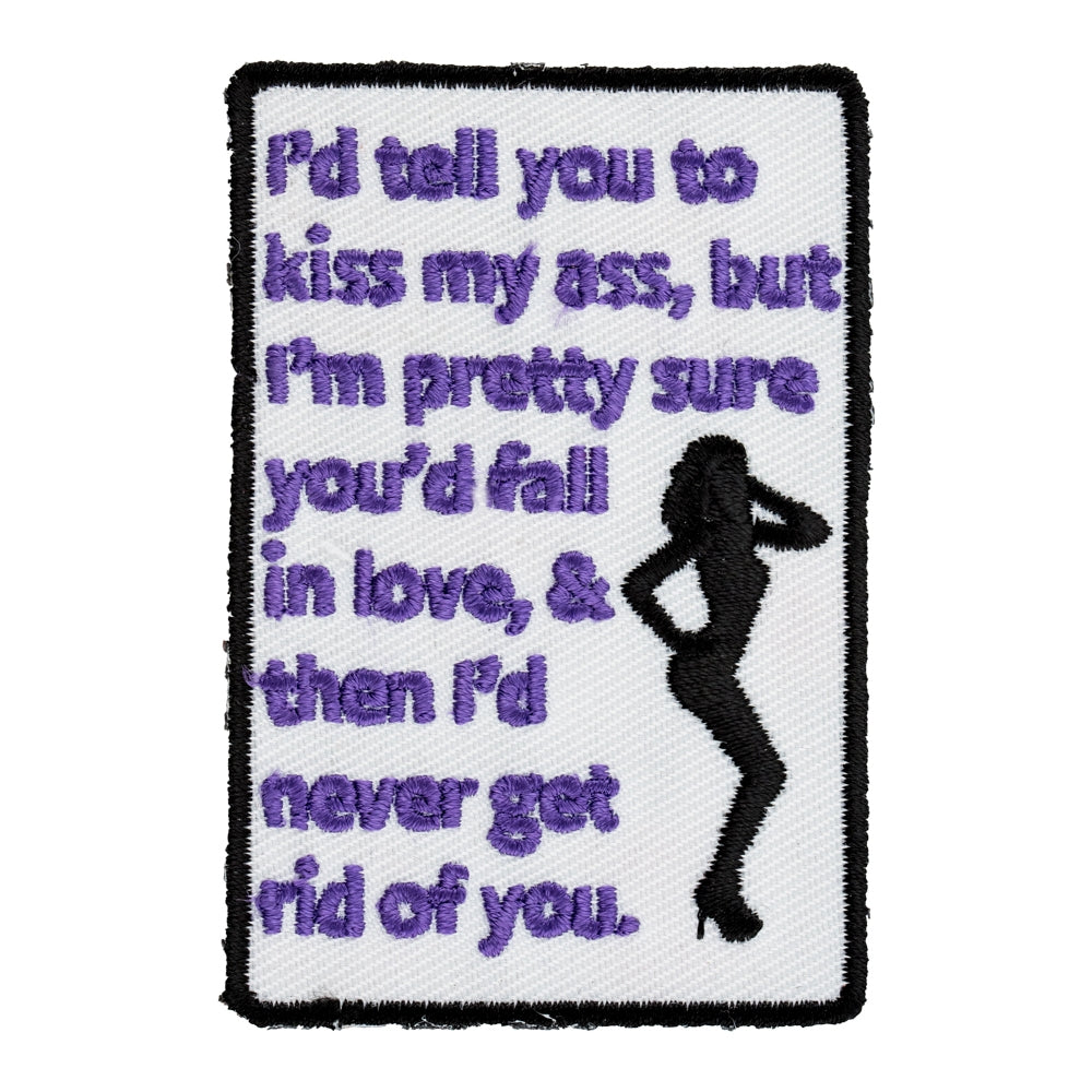 Kiss My Ass Fall In Love Patch, Funny Women&