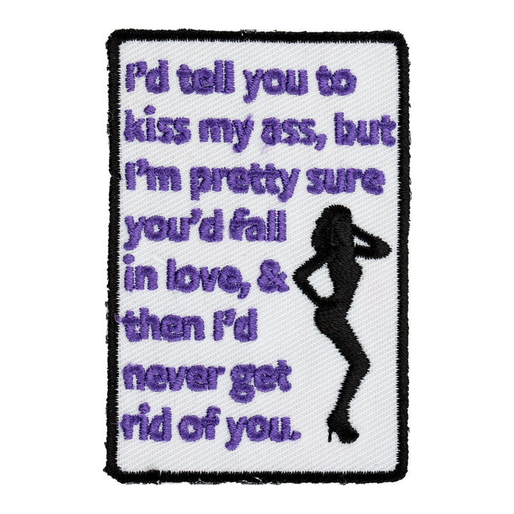 Kiss My Ass Fall In Love Patch, Funny Women&