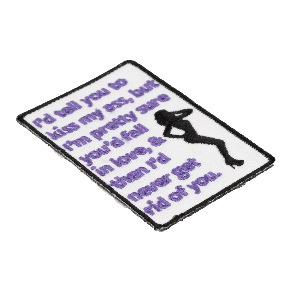 Kiss My Ass Fall In Love Patch, Funny Women&