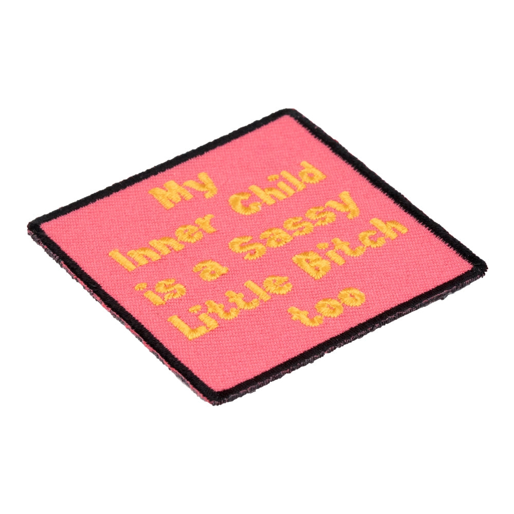 My Inner Child Is A Sassy Bitch Patch, Ladies Patches — detail view 2