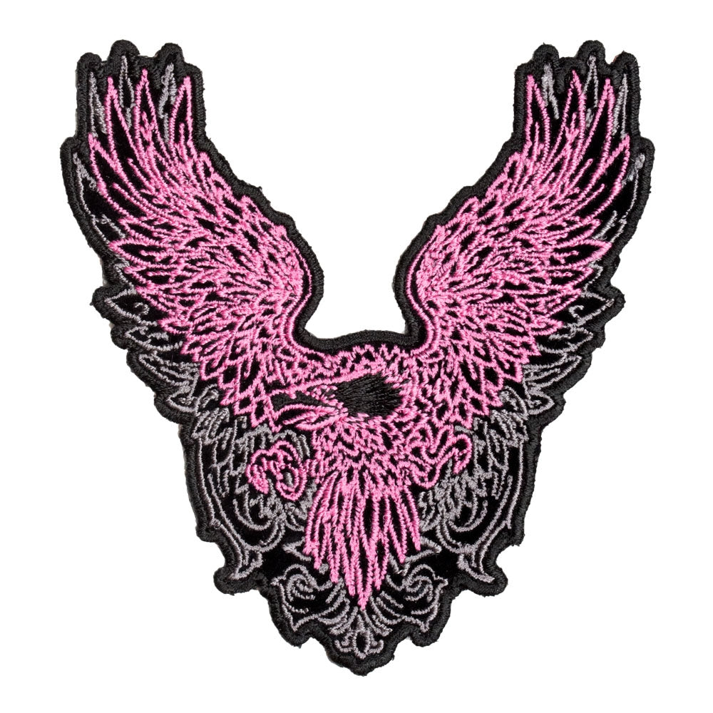 Pink &amp; Grey Subdued Phoenix Eagle Patch, Small Size — product image