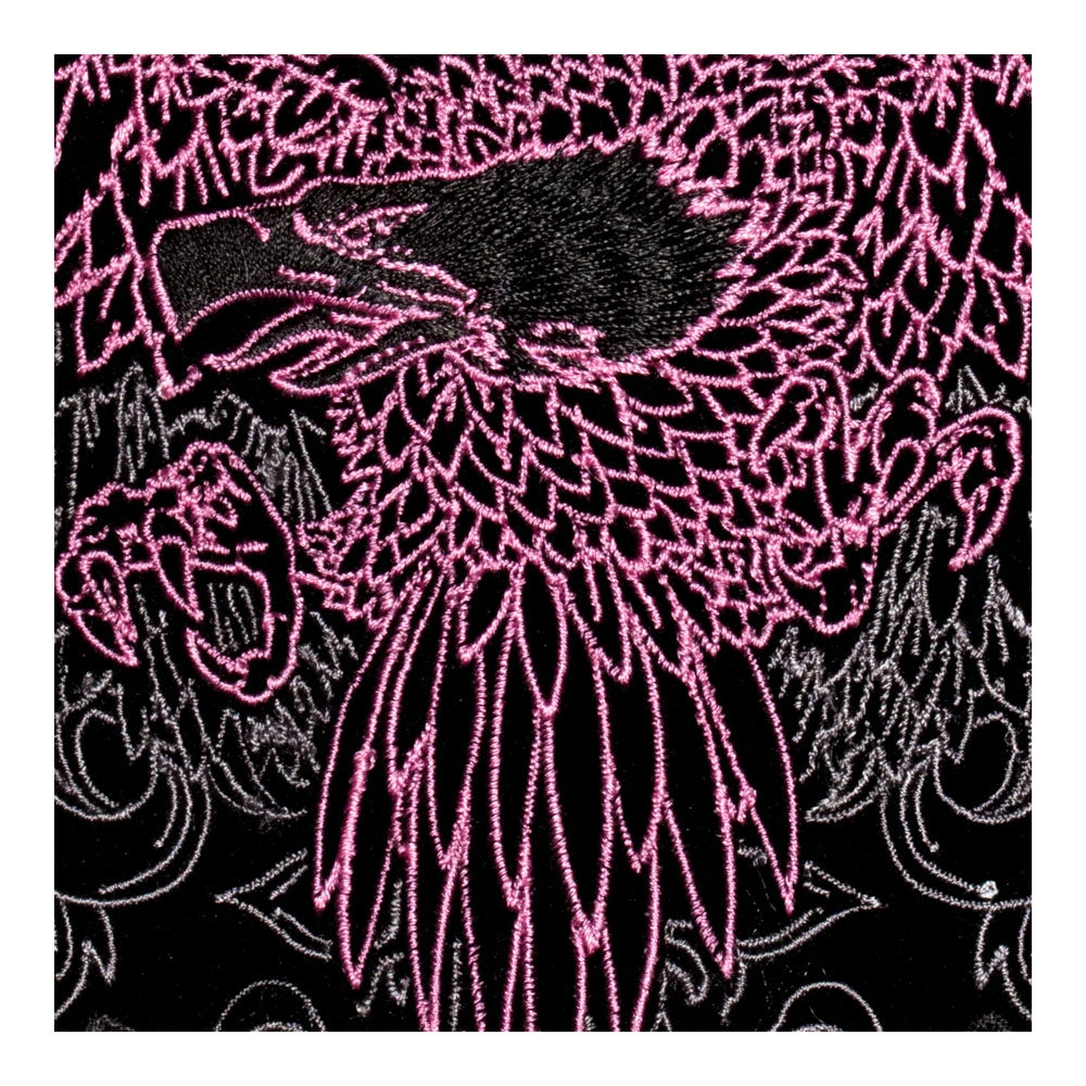 Pink &amp; Grey Subdued Phoenix Eagle Patch, Large Size — detail view 2