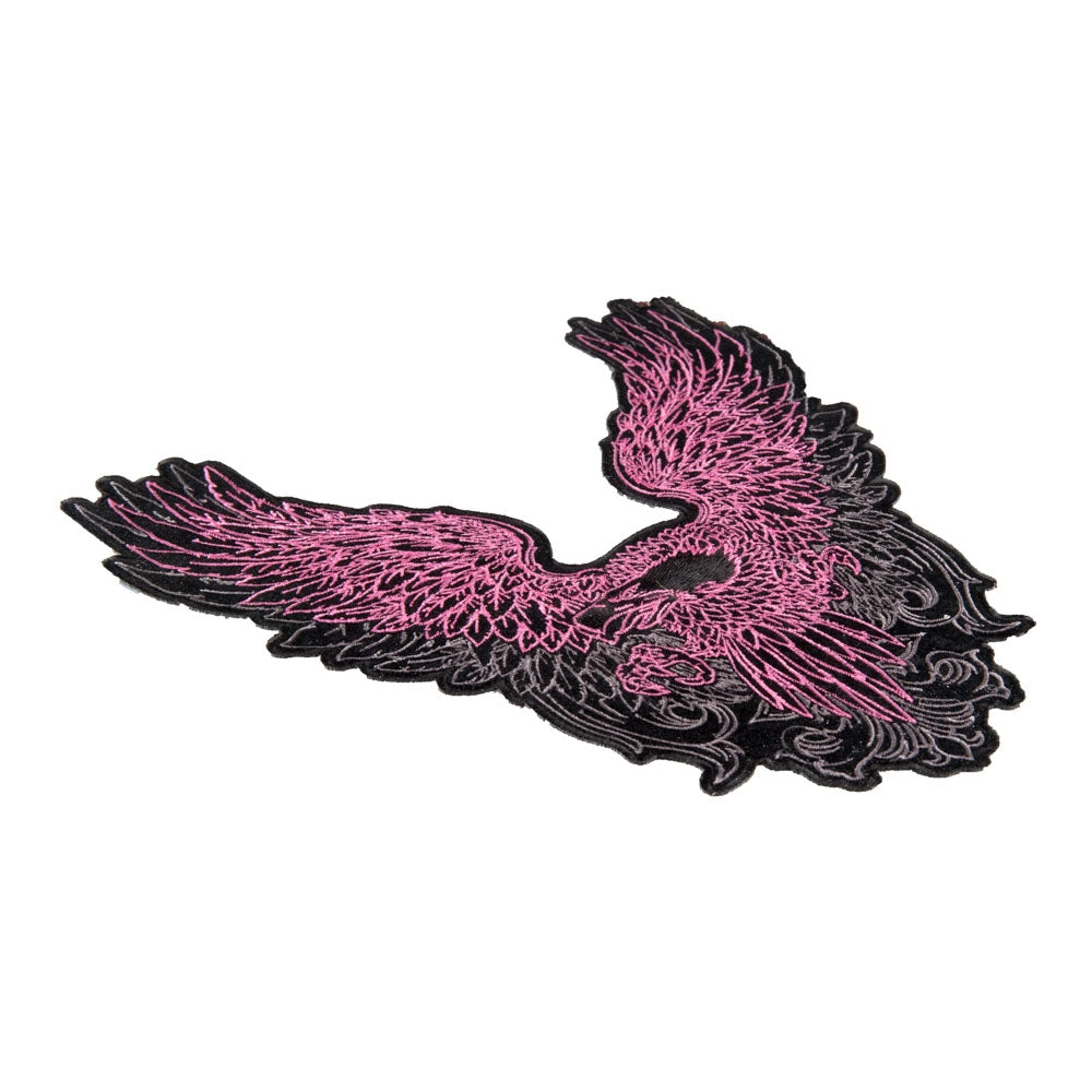 Pink & Grey Subdued Phoenix Eagle Patch, Large Size — detail view 1