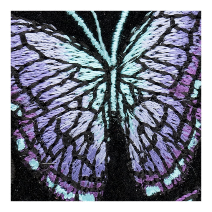 Flying Purple &amp; Blue Butterflies Right Patch, X-Small Size — detail view 2