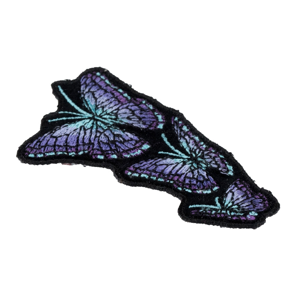 Flying Purple & Blue Butterflies Right Patch, X-Small Size — detail view 1