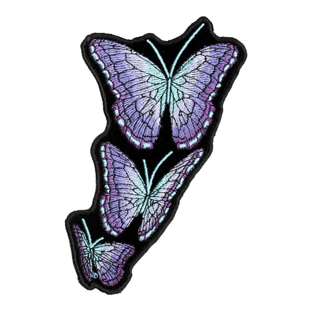 Flying Purple & Blue Butterflies Right Patch, Medium Size — product image