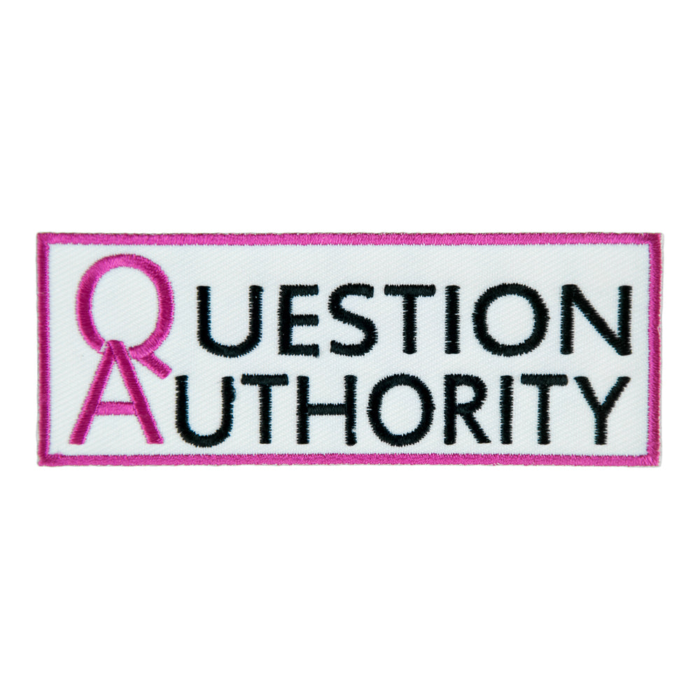 Question Authority Embroidered Patch, Ladies Sayings Patches — product image
