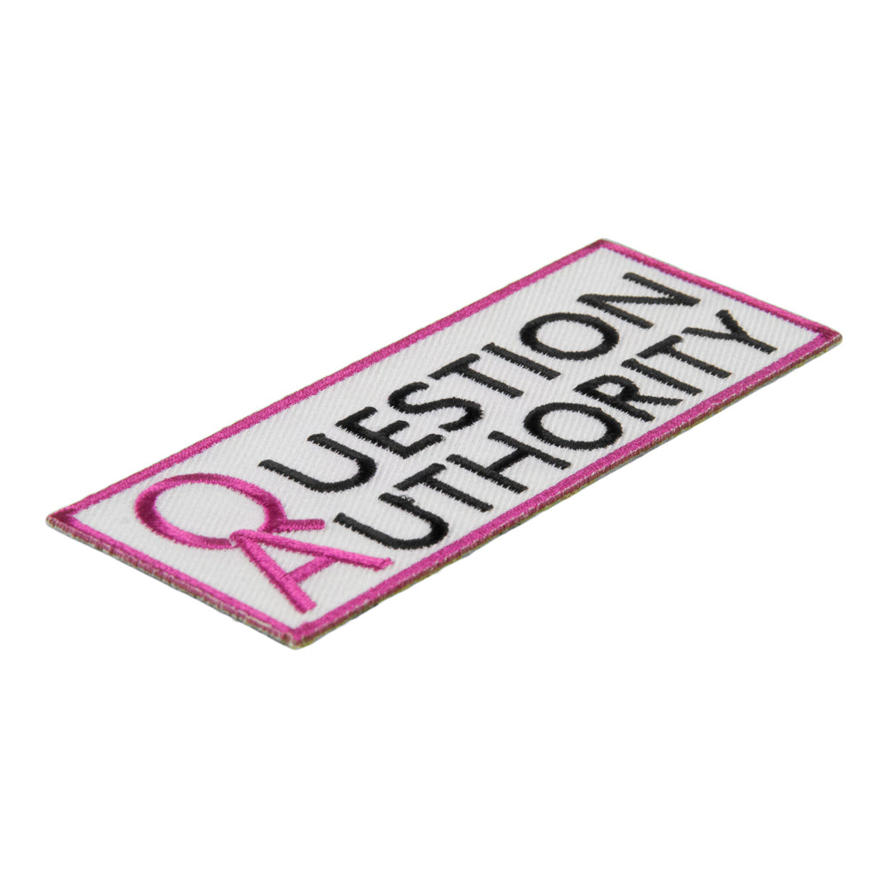Question Authority Embroidered Patch, Ladies Sayings Patches — detail view 1