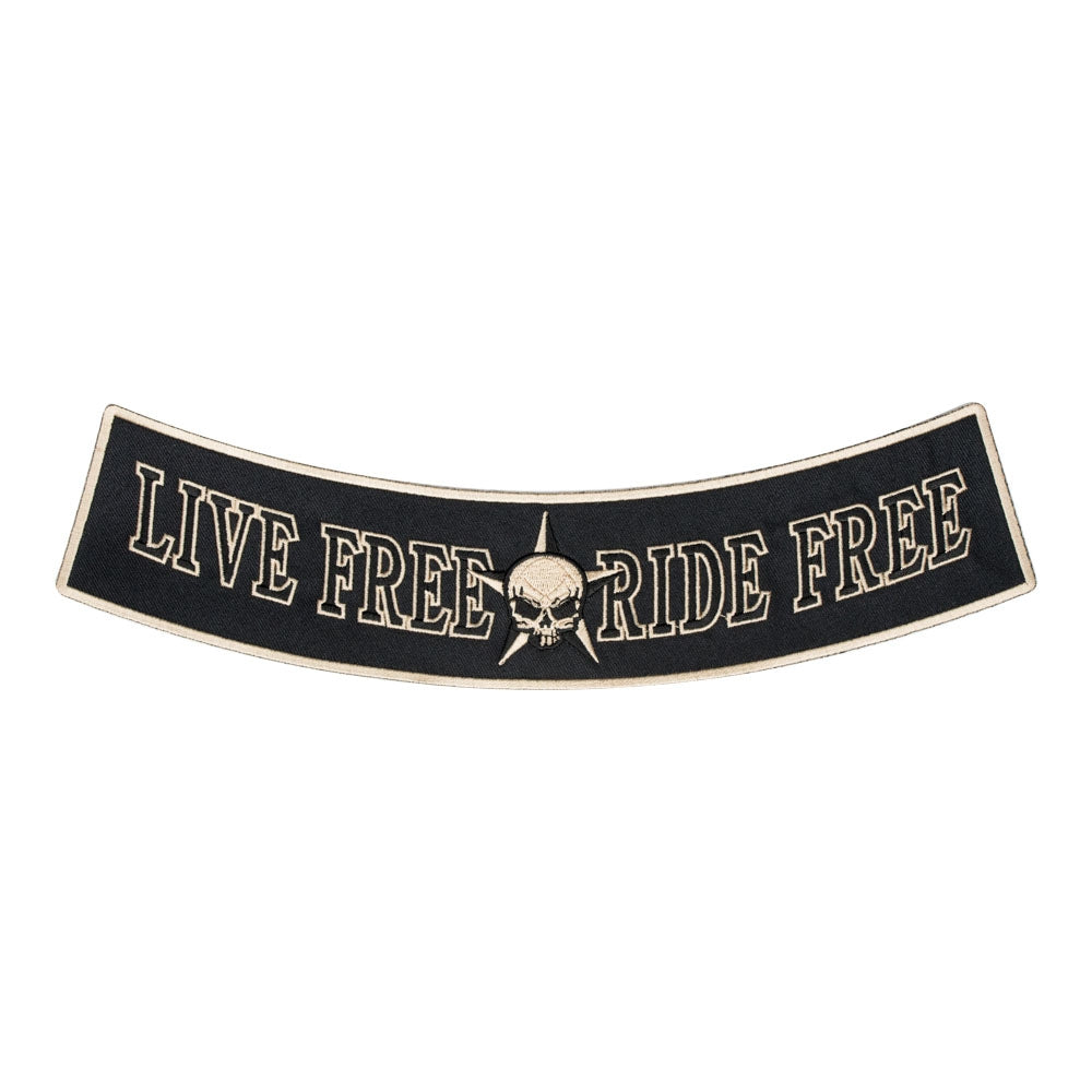 Live Free Ride Free Rocker Patch, Large Size — product image