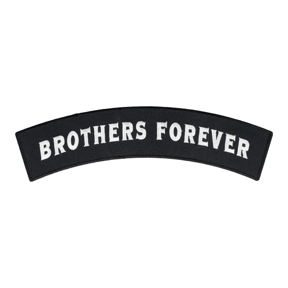 Brothers Forever Black & White Rocker Patch, Large Size — product image