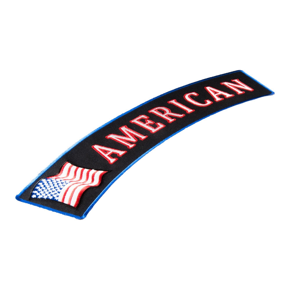 American U.S. Flag Rocker Patch, Large Size — detail view 1