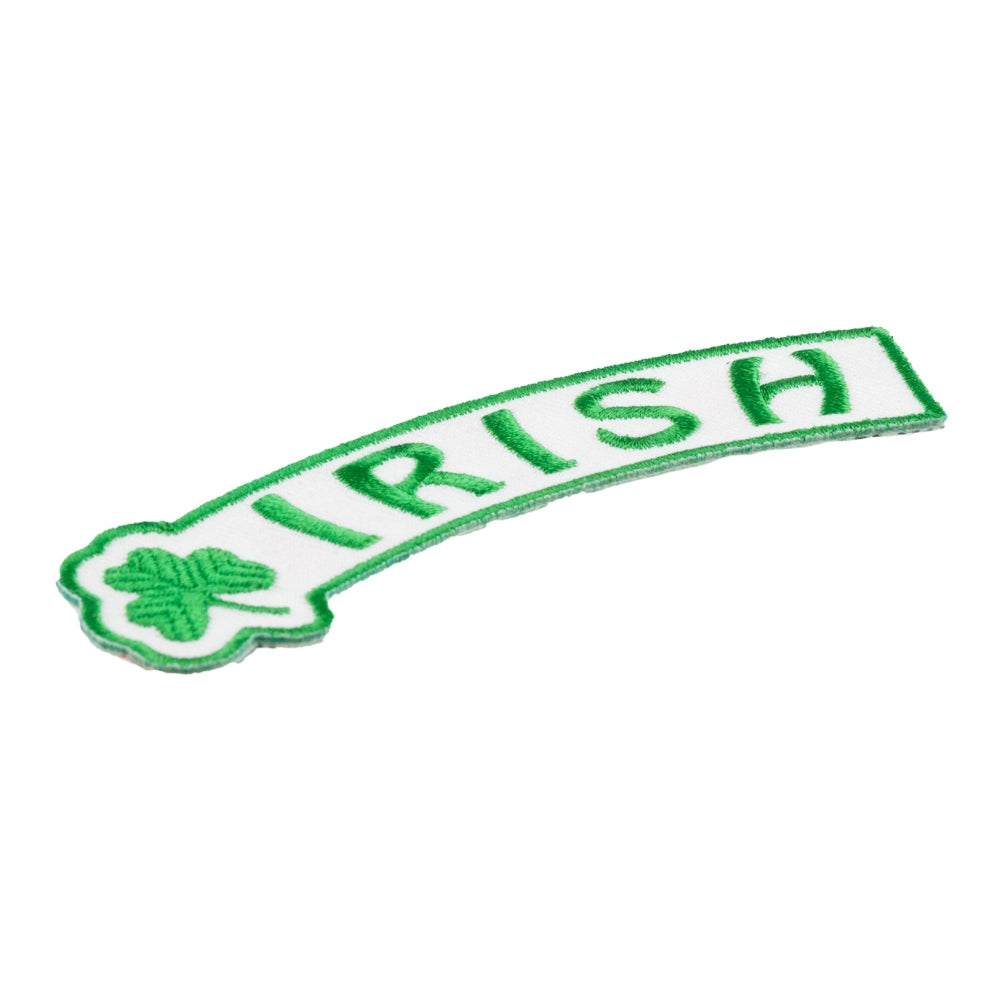 Irish Shamrock White Rocker Patch, Small Size — detail view 1
