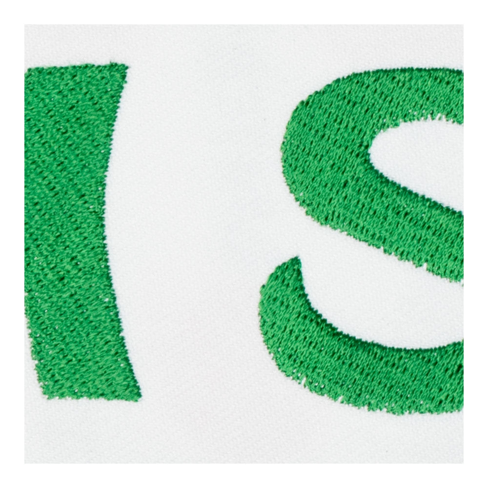 Irish Shamrock White Rocker Patch, Large Size — detail view 1