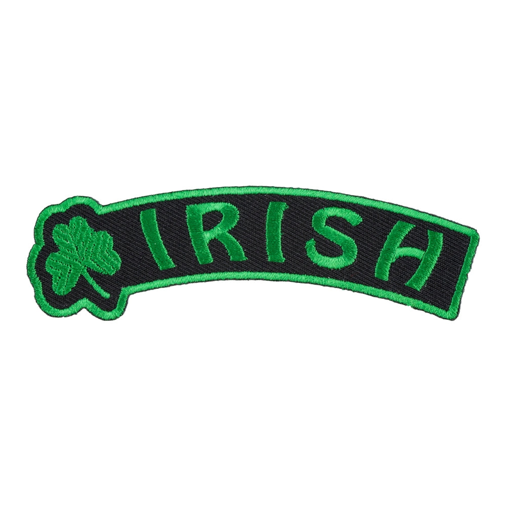 Irish Shamrock Black Rocker Patch, Small Size — product image