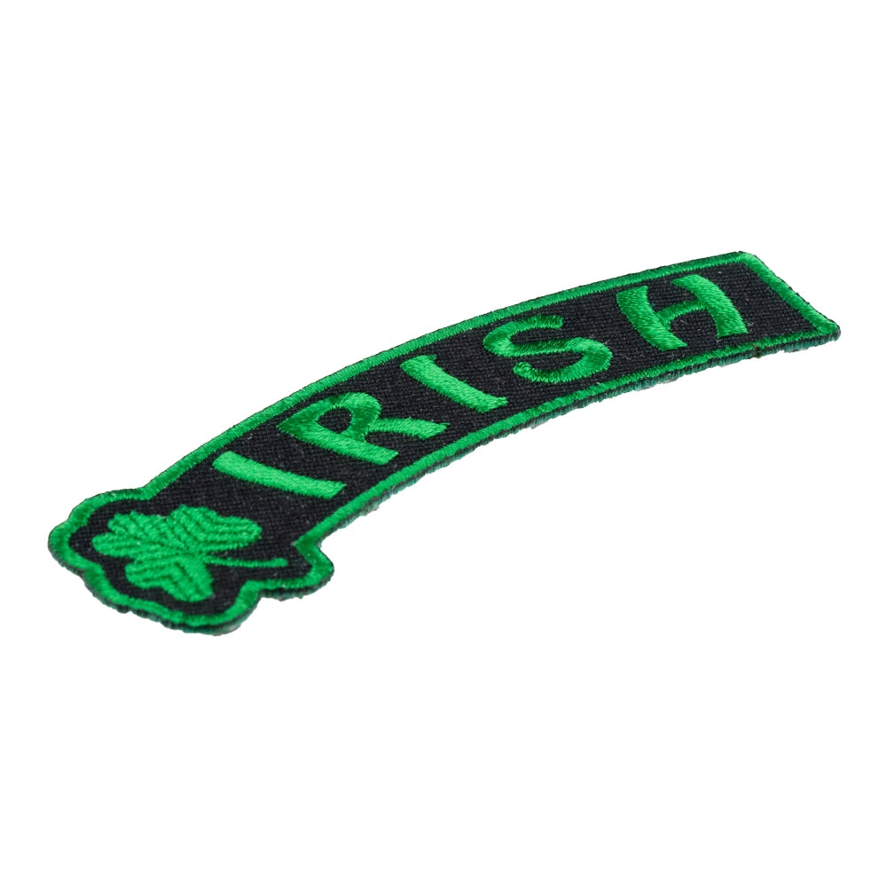 Irish Shamrock Black Rocker Patch, Small Size — detail view 1