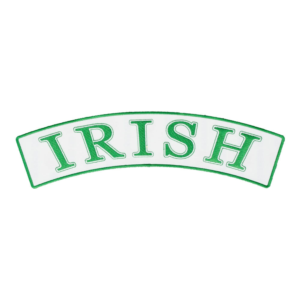 Irish White & Green Rocker Patch, Large Size — product image