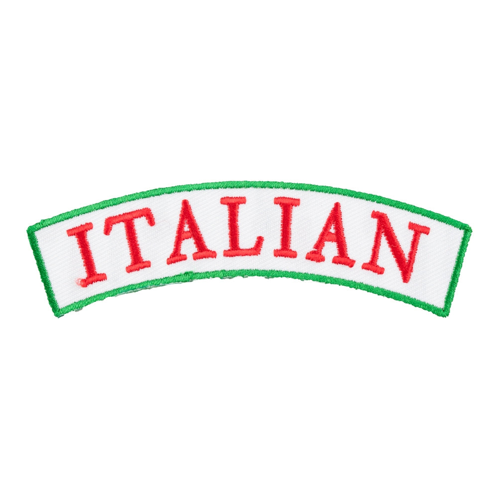 Italian White & Red Rocker Patch, Small Size — product image