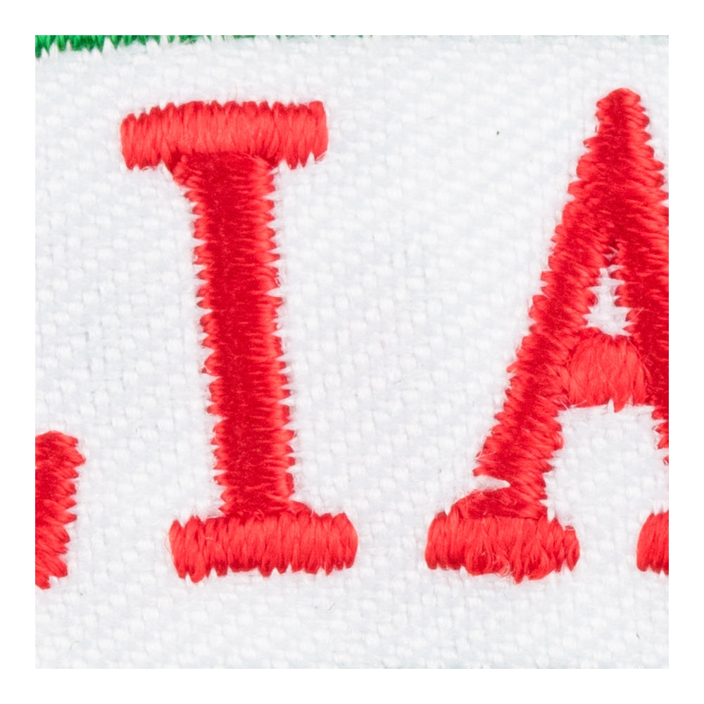 Italian White &amp; Red Rocker Patch, Small Size — detail view 2
