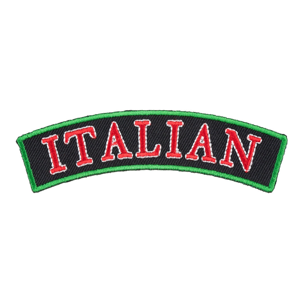 Italian Black & Red Rocker Patch, Small Size — product image