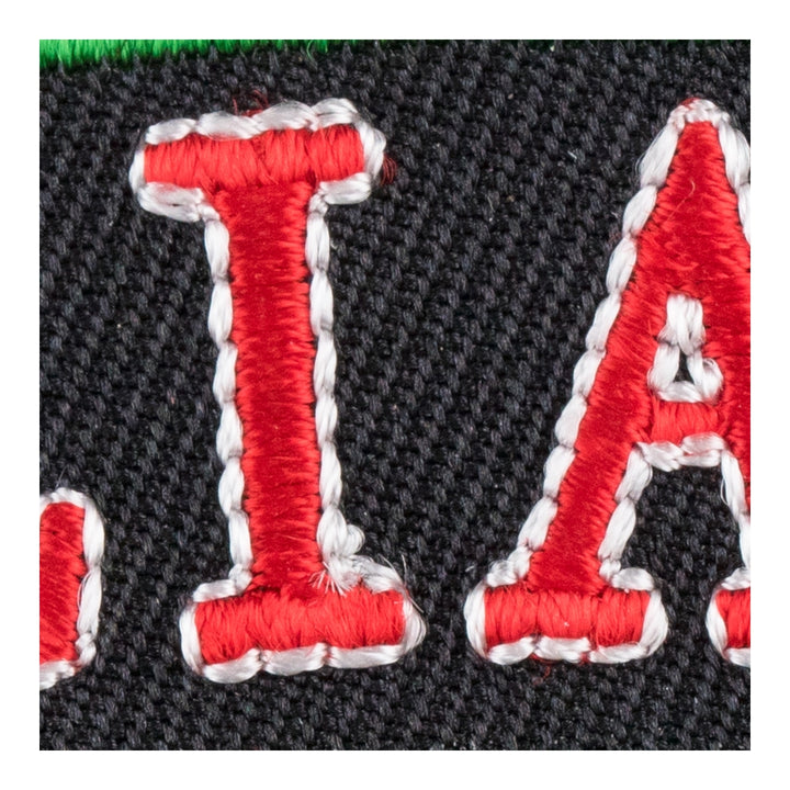Italian Black &amp; Red Rocker Patch, Small Size — detail view 1