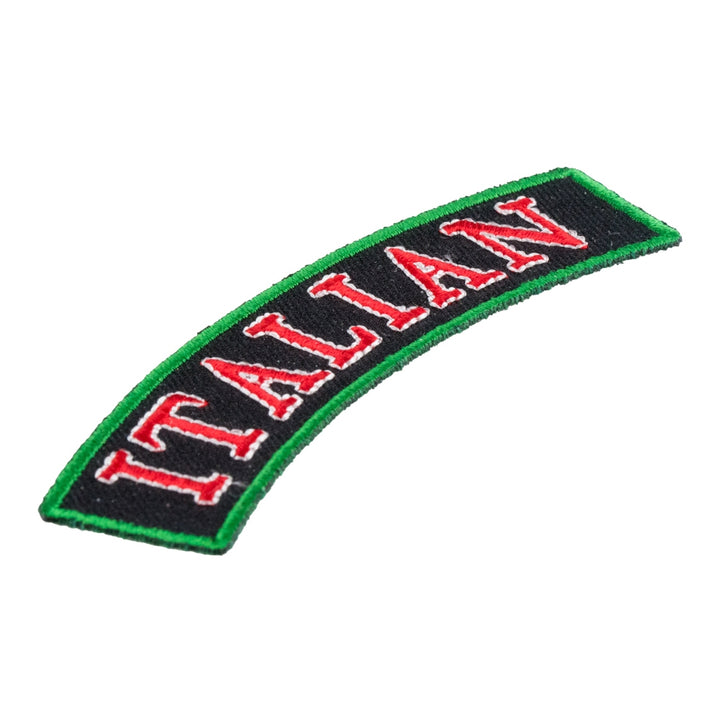 Italian Black &amp; Red Rocker Patch, Small Size — detail view 2