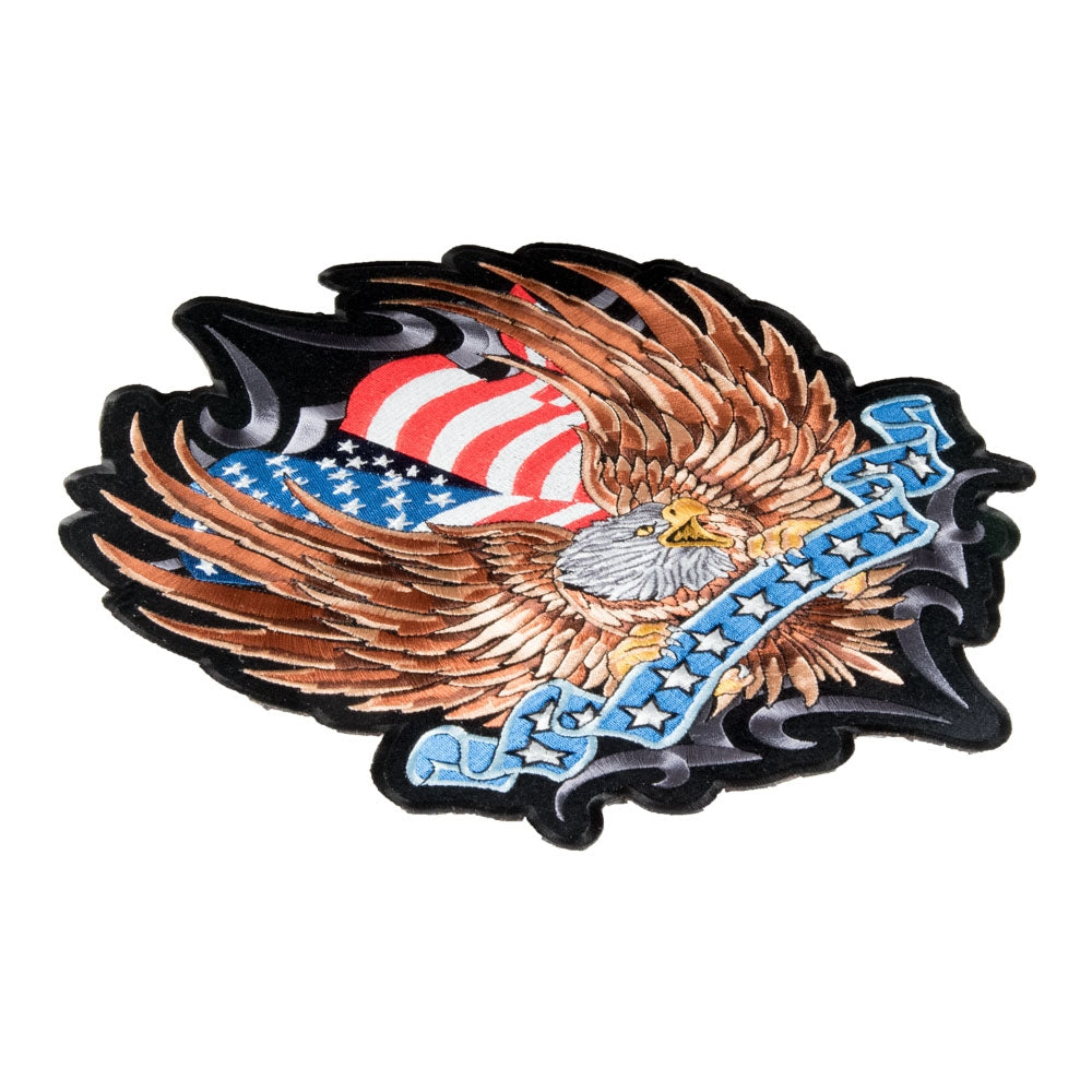 Patriotic Eagle &amp; Blue Star Banner Patch, Large Size — detail view 1