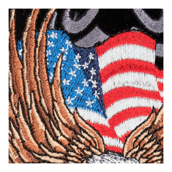 Proud &amp; Free Patriotic American Eagle Patch, Small Size — detail view 2
