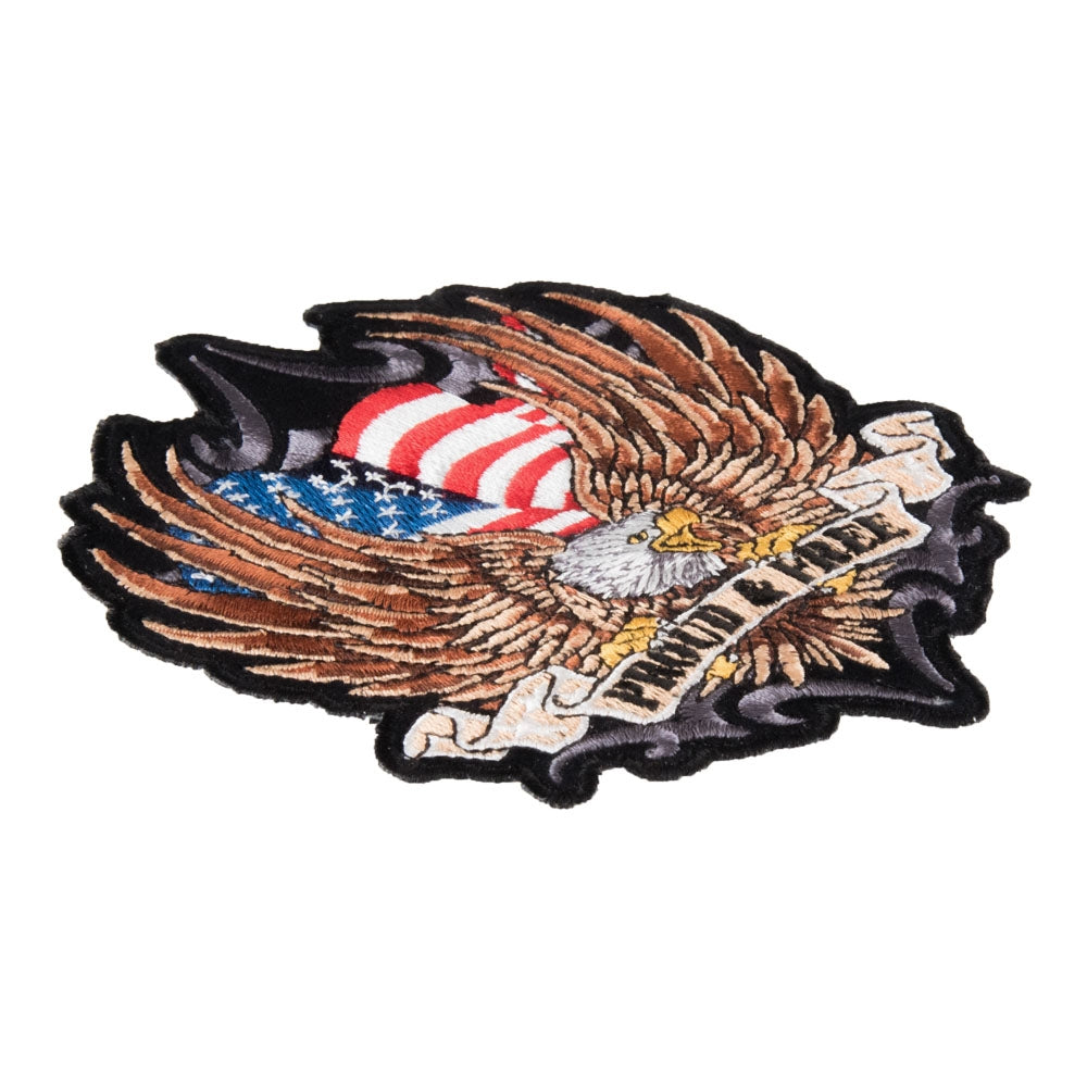 Proud & Free Patriotic American Eagle Patch, Small Size — detail view 1