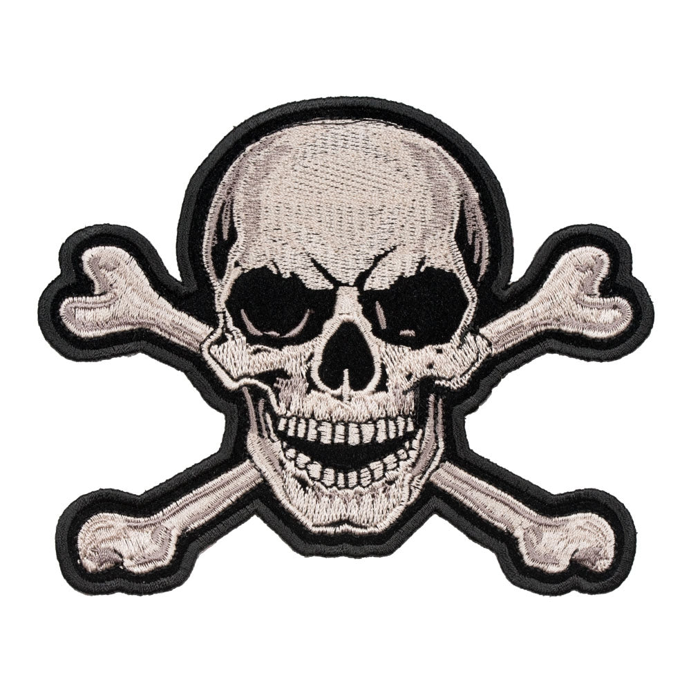 Tan Skull & Crossbones Patch, Medium Size — product image