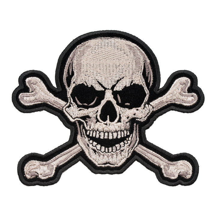 Tan Skull &amp; Crossbones Patch, Medium Size — product image
