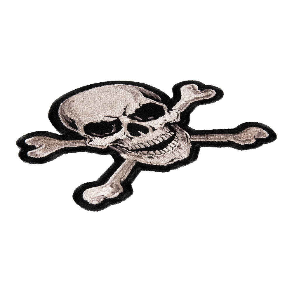 Tan Skull &amp; Crossbones Patch, Medium Size — detail view 1