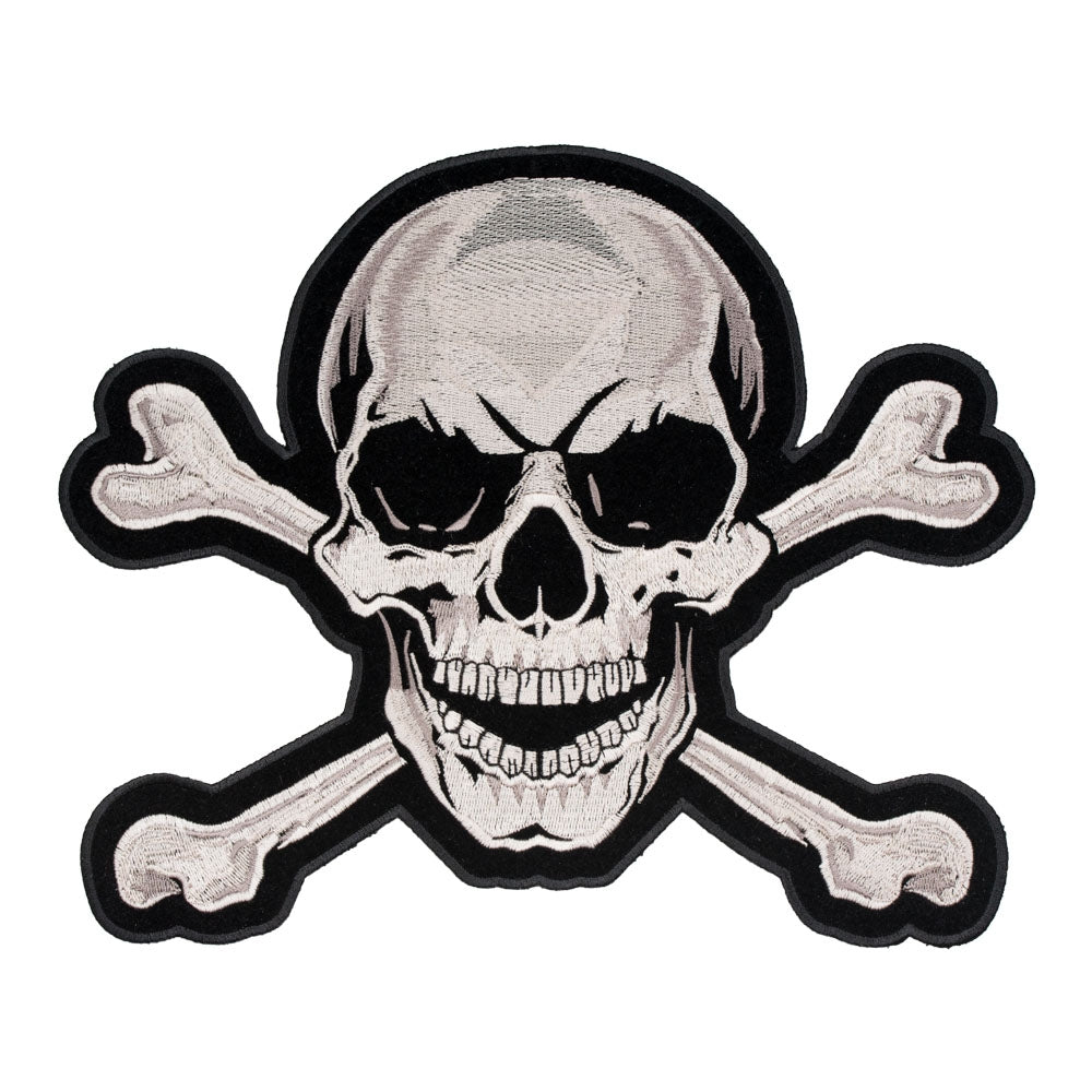 Tan Skull & Crossbones Patch, XLarge Size — product image