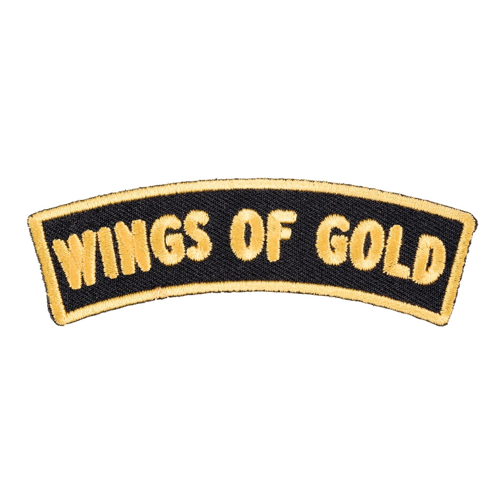 Wings of Gold Rocker Patch, Small Size — product image