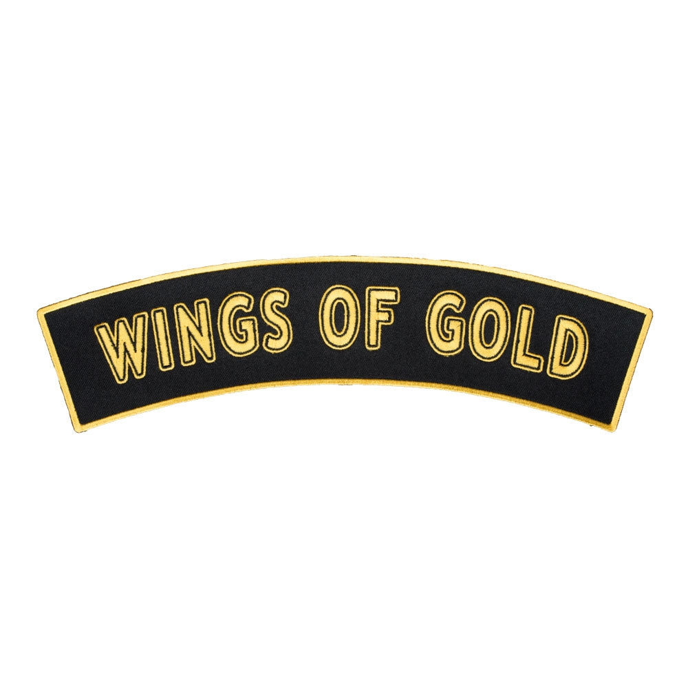 Wings of Gold Rocker Patch, Large Size — product image