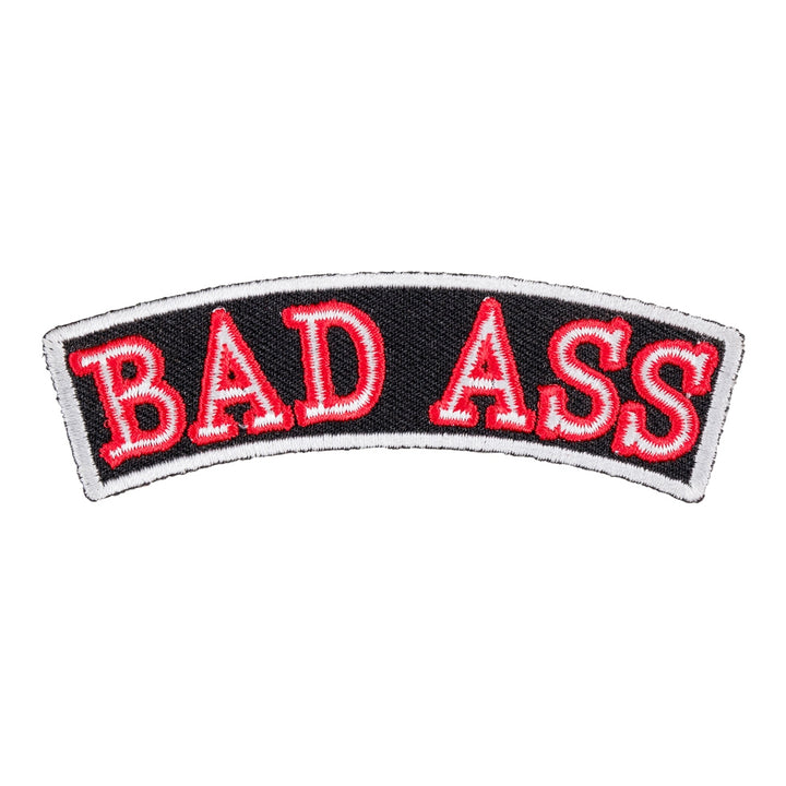 Bad Ass Red &amp; Black Rocker Patch, Small Size — product image