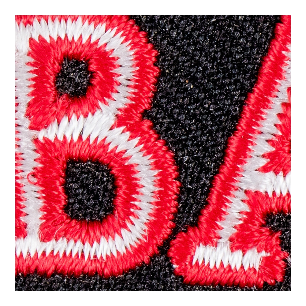 Bad Ass Red &amp; Black Rocker Patch, Small Size — detail view 2