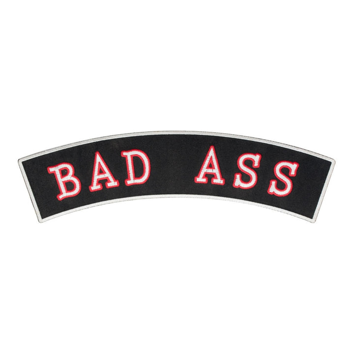 Bad Ass Red &amp; Black Rocker Patch, Large Size — product image
