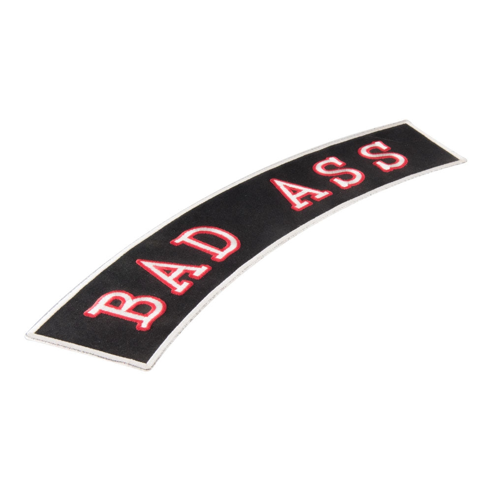 Bad Ass Red &amp; Black Rocker Patch, Large Size — detail view 1