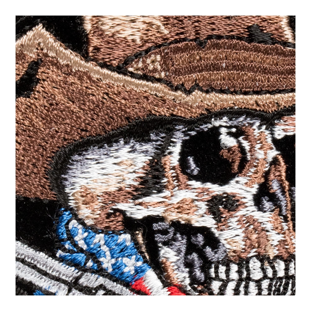 American Cowboy Skull With Guns Patch, Small Size — detail view 2