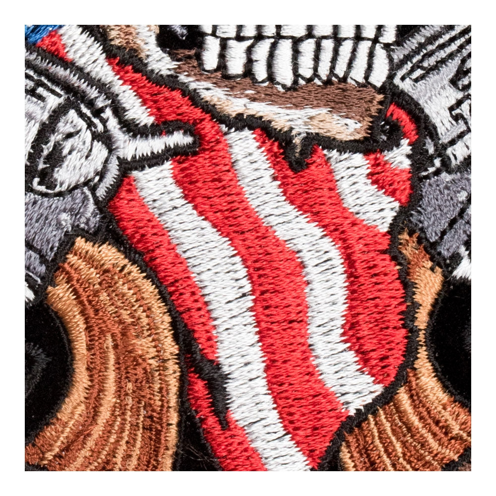 American Cowboy Skull With Guns Patch, Medium Size — detail view 1