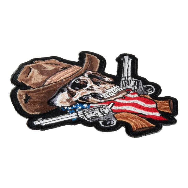 American Cowboy Skull With Guns Patch, Medium Size — detail view 2