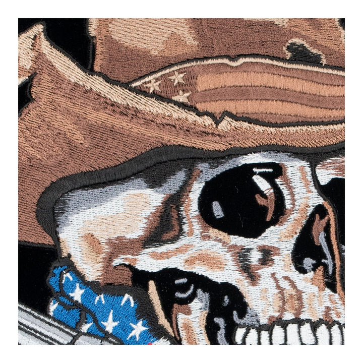 American Cowboy Skull With Guns Patch, Large Size — detail view 2