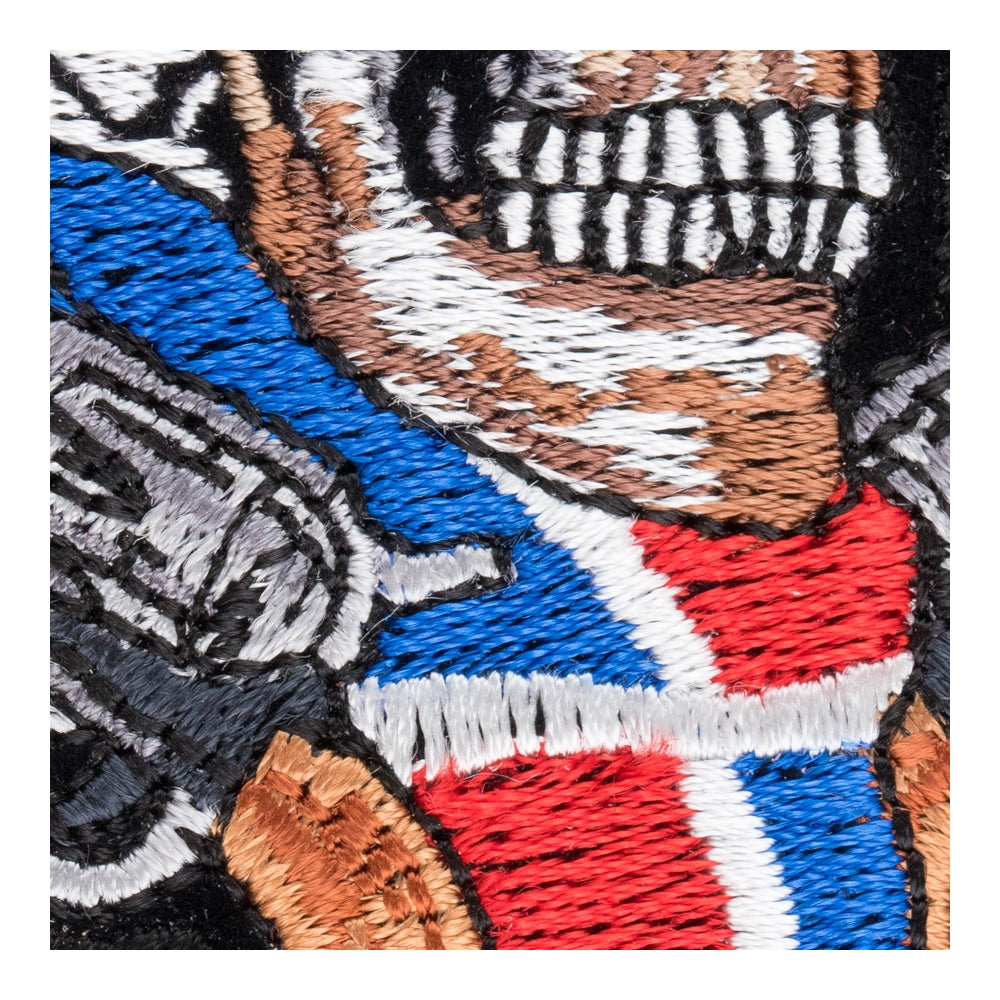 Dominican Republic Skull &amp; Guns Patch, Skull Patches — detail view 1
