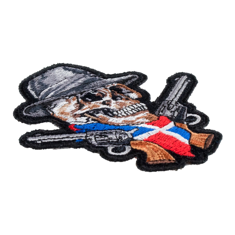 Dominican Republic Skull &amp; Guns Patch, Skull Patches — detail view 2